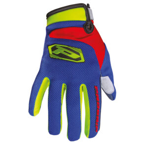 MX Gloves 4009-341 giallo fluo/blu elettrico/rosso