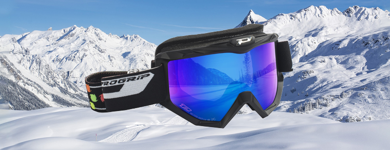 Snow Goggles 3200 nero opaco/lenti blu
