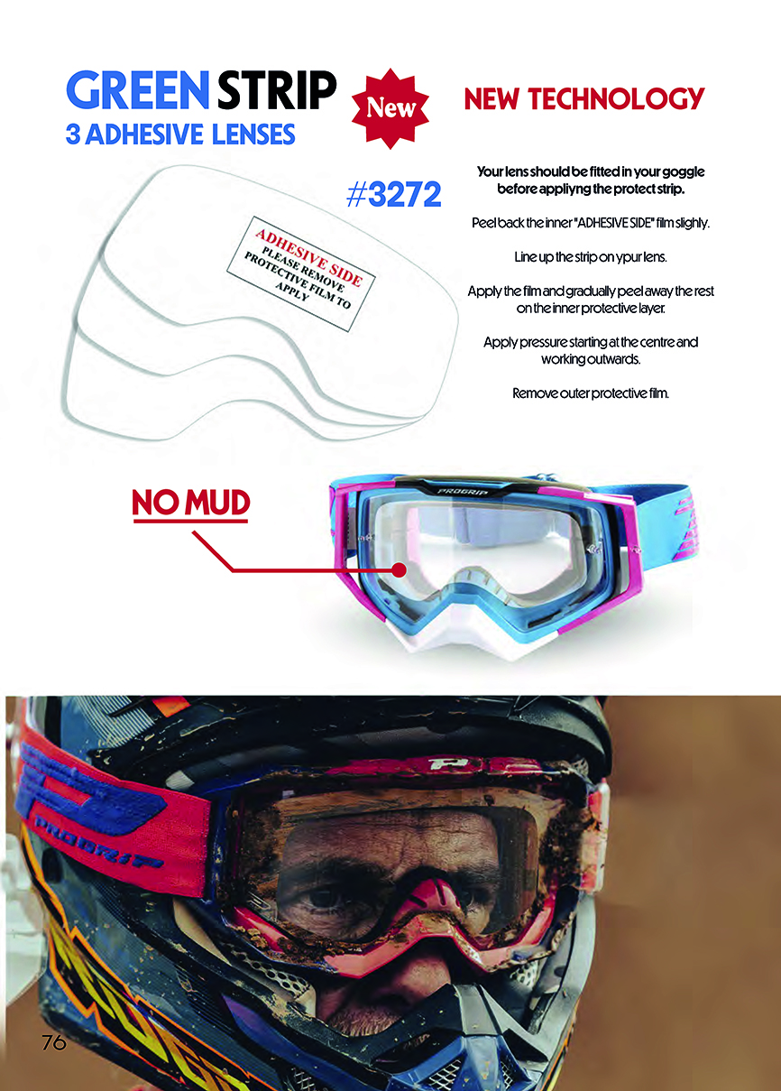 Occhiali Moto Cross Enduro Progrip 3201 Atzaki Arancio Lente Chiara - 3