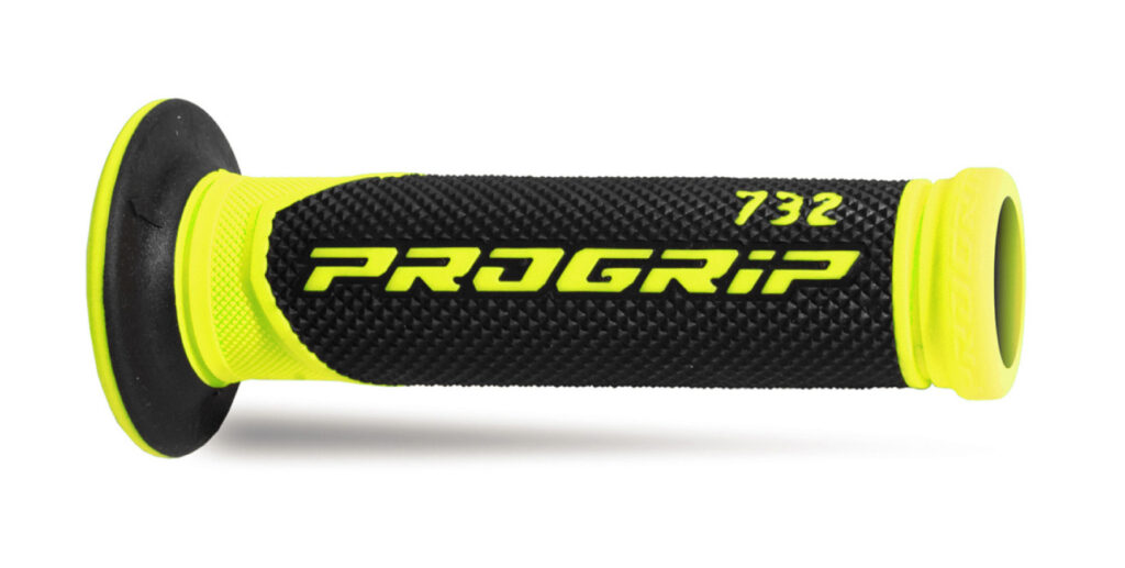 Pair PROGRIP Motorcycle Grips – 732 White, Scooter Enduro Naked, Made In Italy
